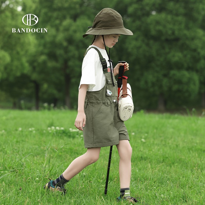 亲子女童背带裤套装夏装洋气中大童薄款2024新款儿童夏季休闲两件