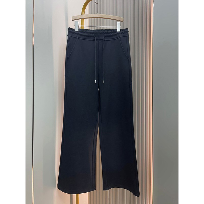 大码秋冬长裤高腰窄版阔腿微喇叭200斤胖mm针织锦棉高级感巨显瘦