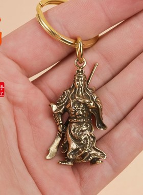 铜关公关二爷摆件纯黄铜武财神像客厅供奉佛像关羽武圣关老爷开业