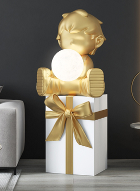 公仔大型客厅落地摆件卧室灯家居装饰品电视柜旁边乔迁新居礼品