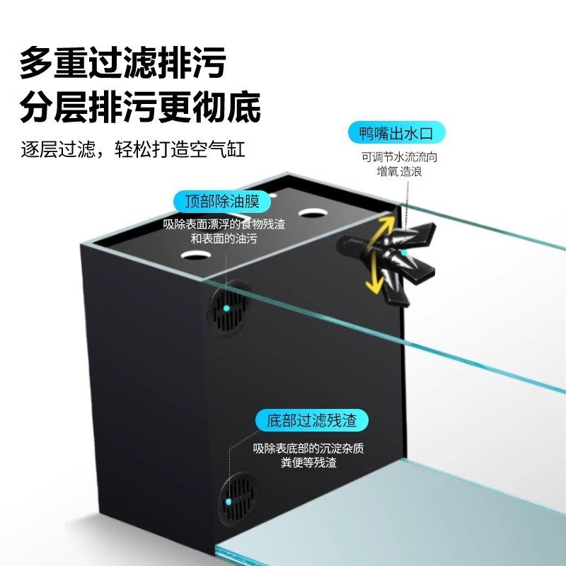 鱼缸2025新款客厅溪流缸生态缸超白玻璃侧滤过滤制氧一体机免换水,宠物/宠物食品及用品,桌面缸,淘宝优惠券,粉丝福利购,淘宝优惠卷
