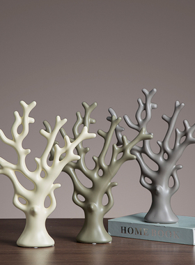 北欧创意礼品家居客厅酒柜招财装饰品发财树摆件结婚开业礼物