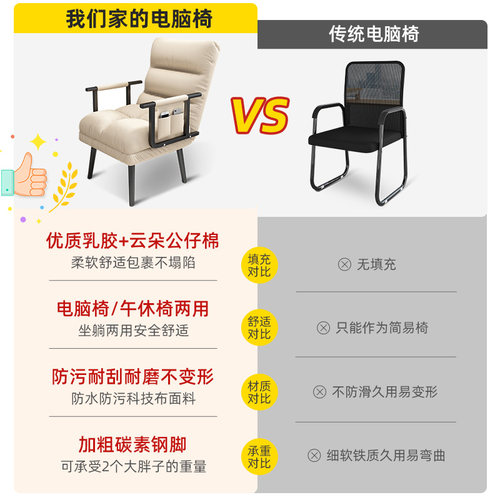 电竞椅久坐舒服可躺懒人沙发椅宿舍游戏椅大学生学习靠背电脑椅子