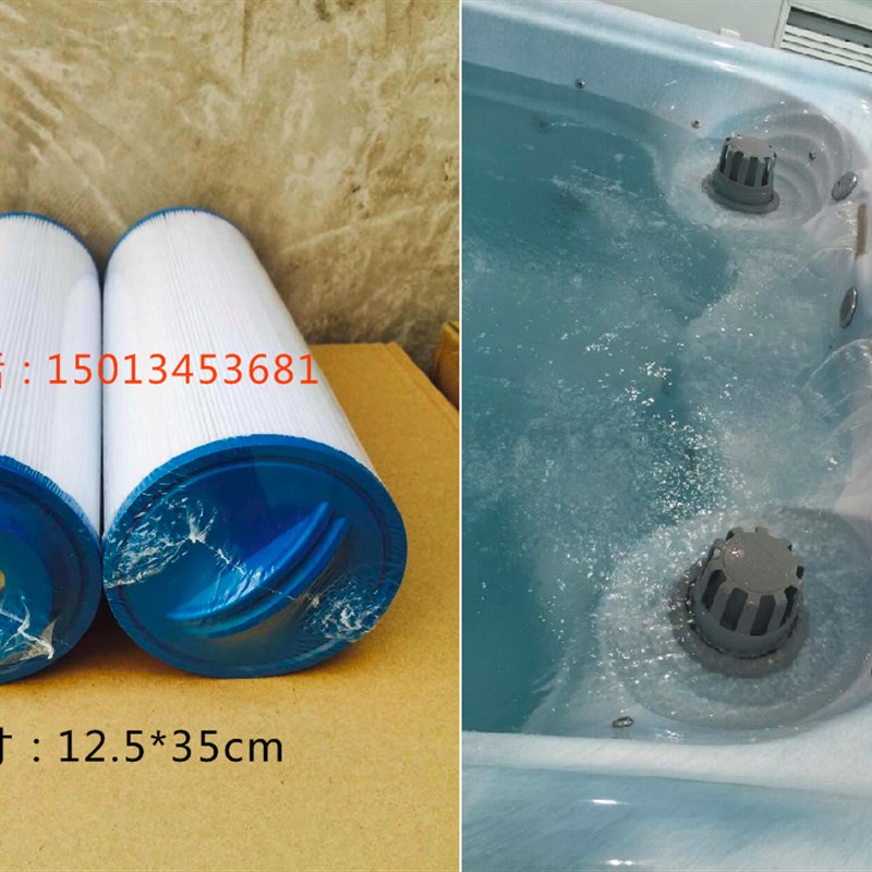 泳池滤芯亚克力儿童游泳池专用过滤纸芯SPA按摩浴缸纸芯浮筒内牙
