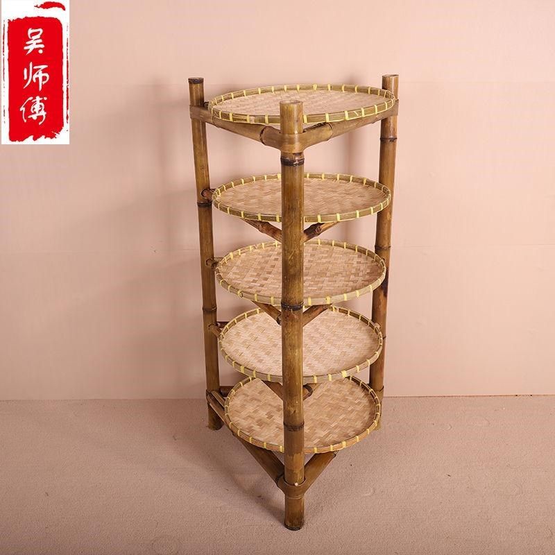 纯手工竹架子竹簸箕架市井火锅竹多层楠竹晾晒架置物架三脚架菜架,特色手工艺,竹编/竹雕,淘宝优惠券,粉丝福利购,淘宝优惠卷