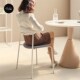 办公椅子餐椅家用艺术简约凳子网红餐厅椅化妆椅靠背北欧牛角椅子