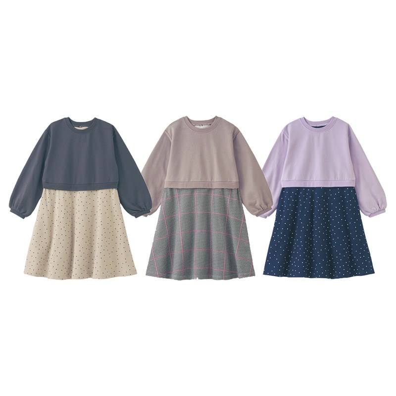 女童宝宝春秋连身裙 公主淑女风 时尚假两件设计 休闲棉质 连衣裙