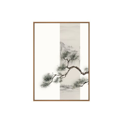 新中式装饰画客厅餐厅玄关壁画书房办公室挂画岁寒三友茶室包厢画
