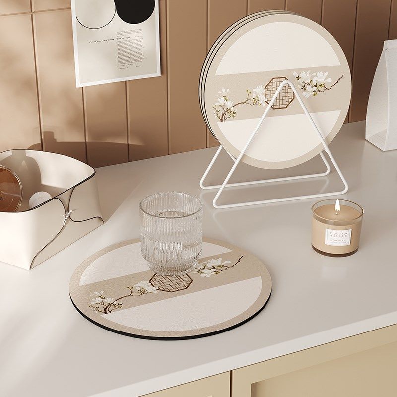 圆形隔热垫杯垫茶杯防烫餐桌碗盘硅藻泥吸水垫耐脏餐垫沥水垫软垫,居家布艺,餐垫,淘宝优惠券,粉丝福利购,淘宝优惠卷