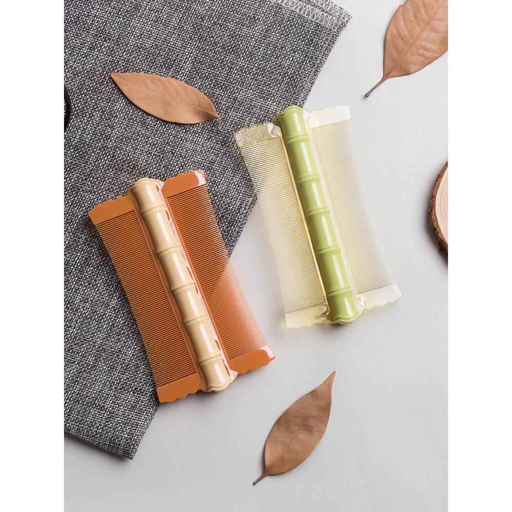 篦子梳去头屑清理神器加密细齿女生刮头除小虱子卵竹子超密齿梳子