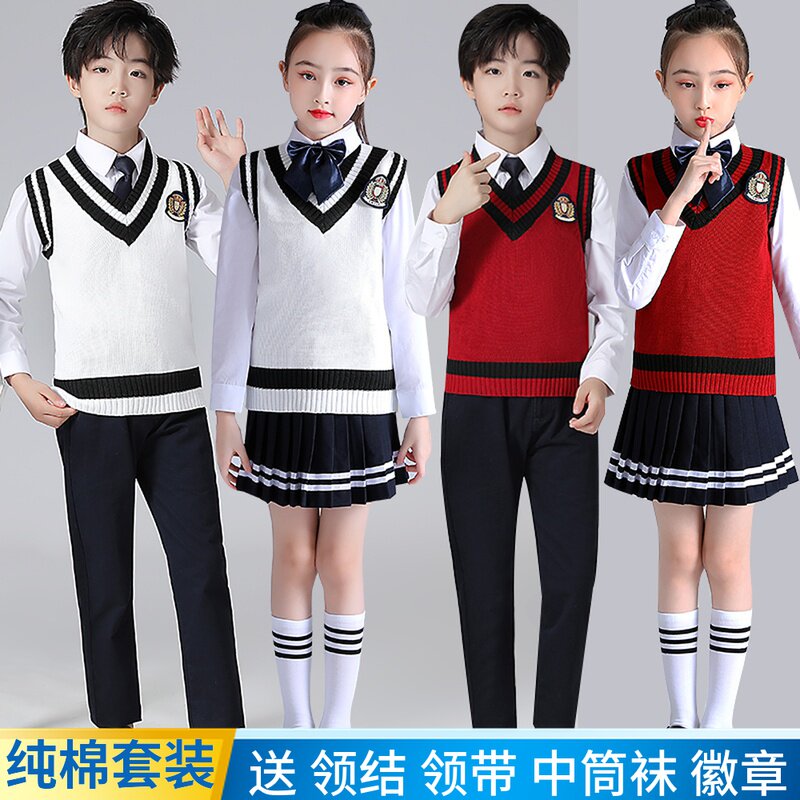 速发中服学生服合唱团演出服装秋冬季儿童朗诵大风幼儿园园小班服
