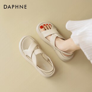 速发舒适鞋底凉软2024子夏厚底休闲海边沙滩运动凉拖鞋春款