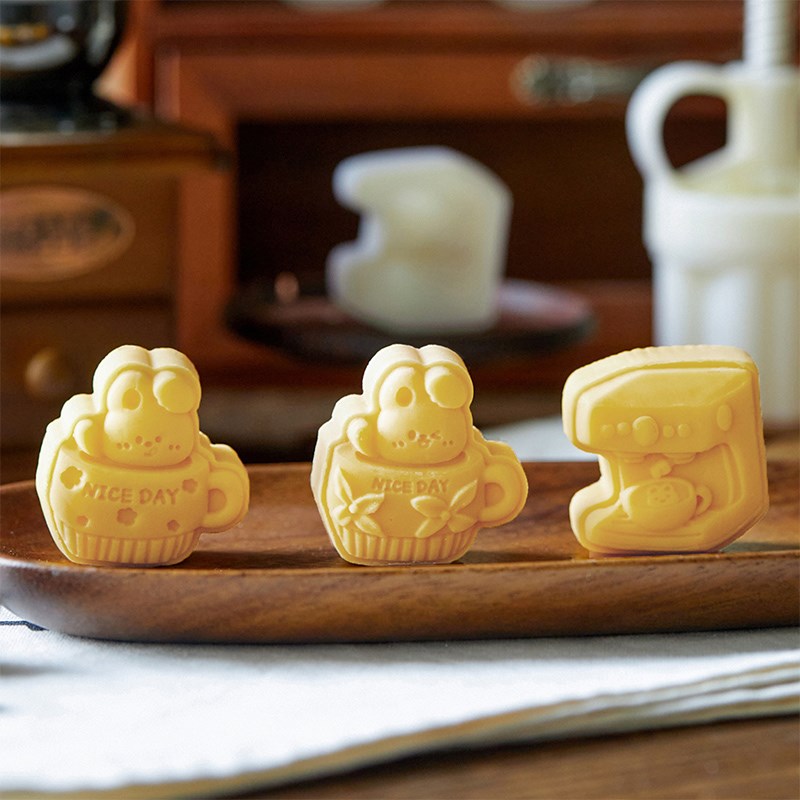 速发2024新款烘豆手工50g流心冰皮月饼模具糕焙绿手压式家用商用