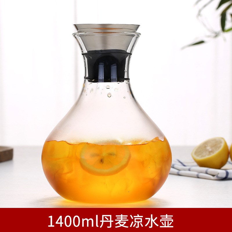 速发日用百货夏季高硼硅丹冷温水壶水杯套装 耐高麦凉水壶高颜值