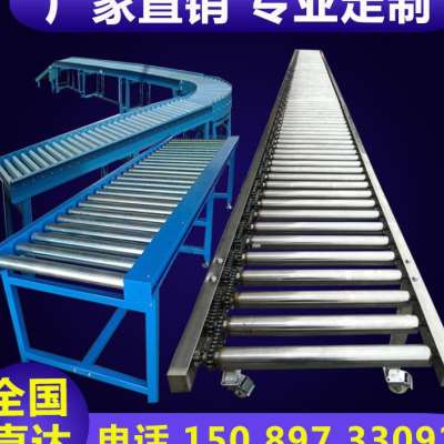 速发新品厂滚滚输送V机流水线不锈钢筒轮输送带无滚力动筒线传送