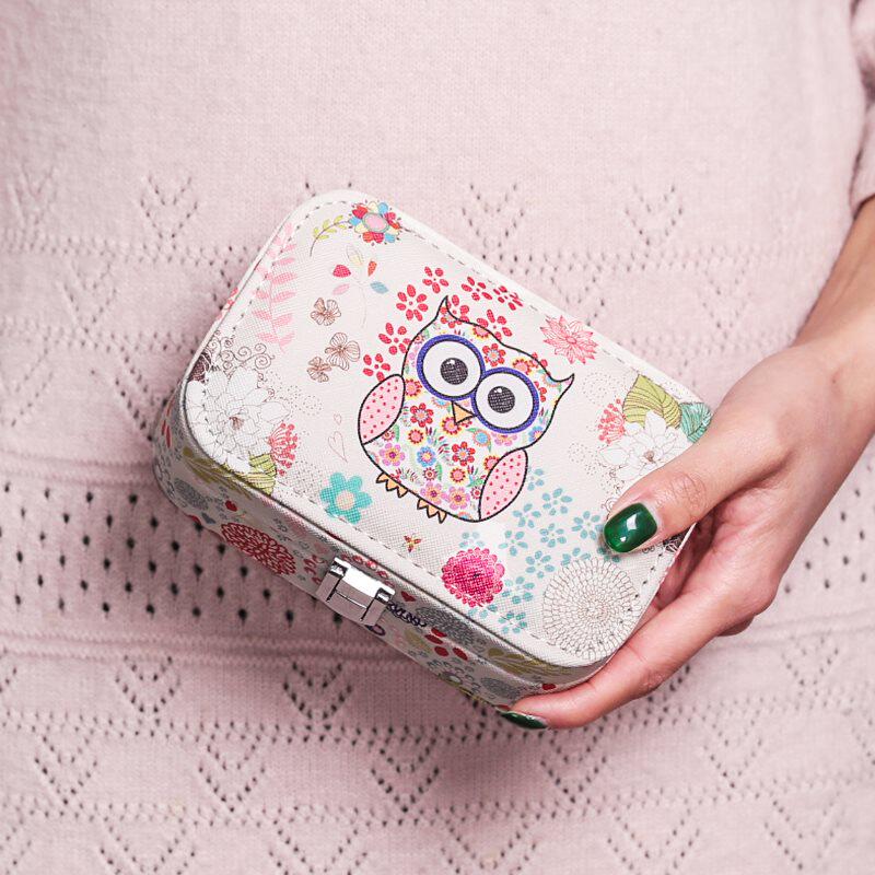 极速小号卡通便携耳钉戒指盒韩版迷你公主饰品首饰收纳盒包邮