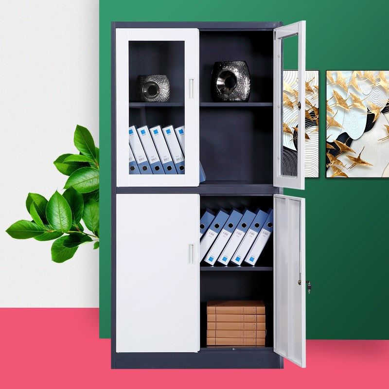 文件柜资料柜档案柜套色钢制拆装组装柜器械柜办公双色铁皮柜