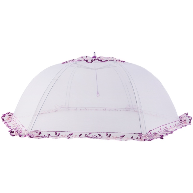 镂空蕾丝可折叠大号收缩圆形方形饭桌盖食物罩遮菜罩防蚊苍蝇罩子