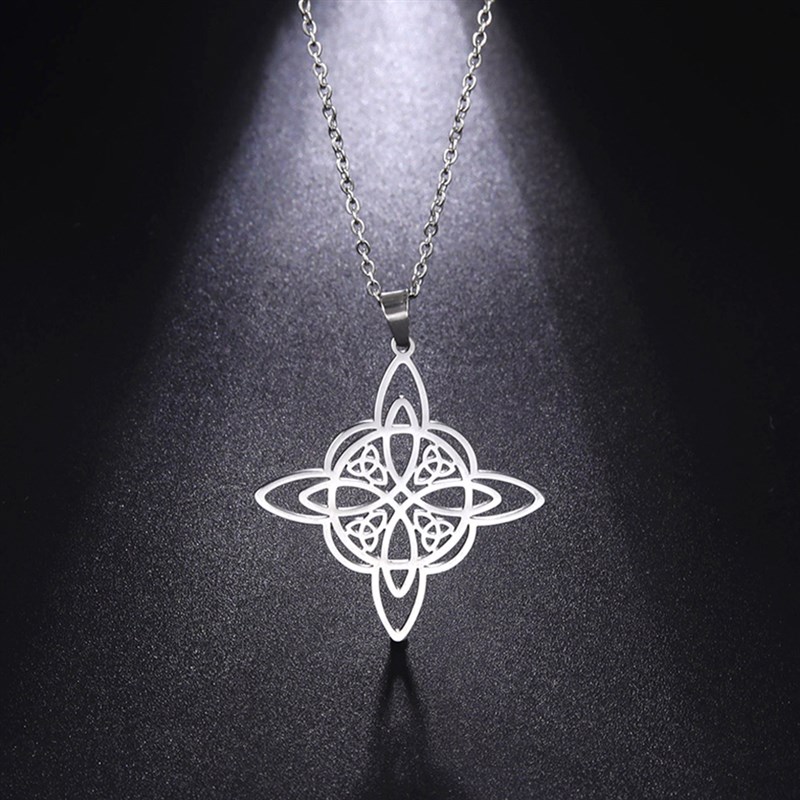 Dawapara Witch Knot Necklace Celtics Good Luck Irish Jewelry