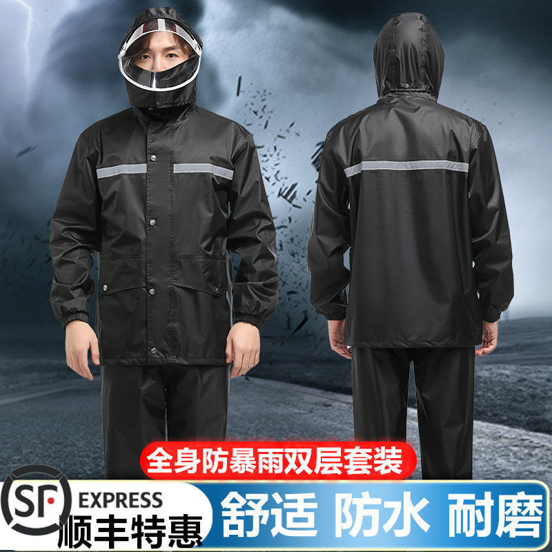 雨衣雨裤套装男女成人骑行加厚摩托电动车两件式防暴雨身独立站