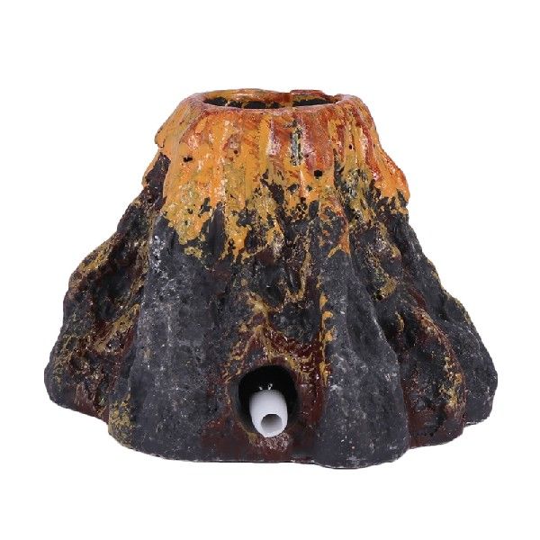 新品Volcano Shape Aquarium Fish Tank Decor Oxygen Pump Air