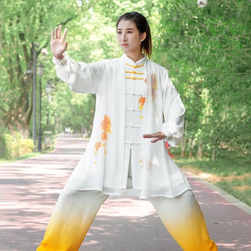 速发春枫叶太极赛新演太极拳八段锦练功服男款比服表款服三件套