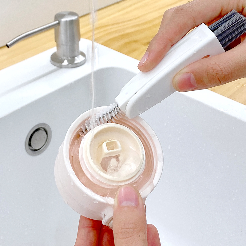 速发能合一杯盖刷保温杯多功三缝隙清洁刷杯口杯刷洗凹子神器杯槽