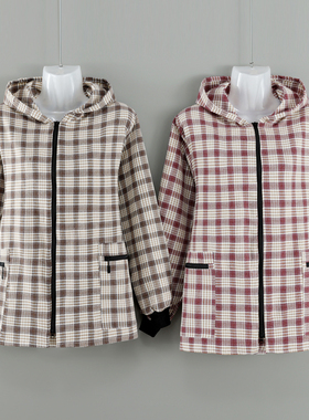 速发短款棉工罩衣兜穿时尚洋气拉链正耐脏耐磨上班围裙士布作服围