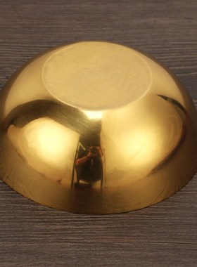速发纯铜铜碗平铜碗金礼碗祝福送饭佛前供奉酥油灯底钵财神聚宝盆