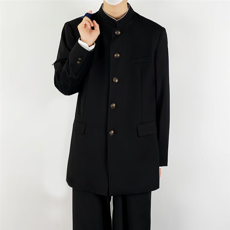 速发叔dk制服诘襟学兰服中山装立领复古学生西服西裤