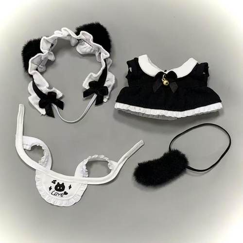 猫咪小女仆10cm娃衣棉花娃娃可爱公主裙替换装自嘲熊海星体正常体