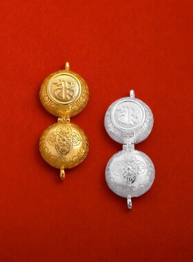 S925纯银嘎乌盒文殊菩萨嘎乌盒子藏式可打开文玩噶乌嘎乌吊坠配饰