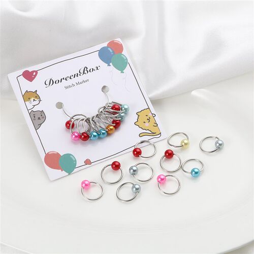 极速6-10 PCs/Set Circle Ring Knitting Stitch Markers At Rand