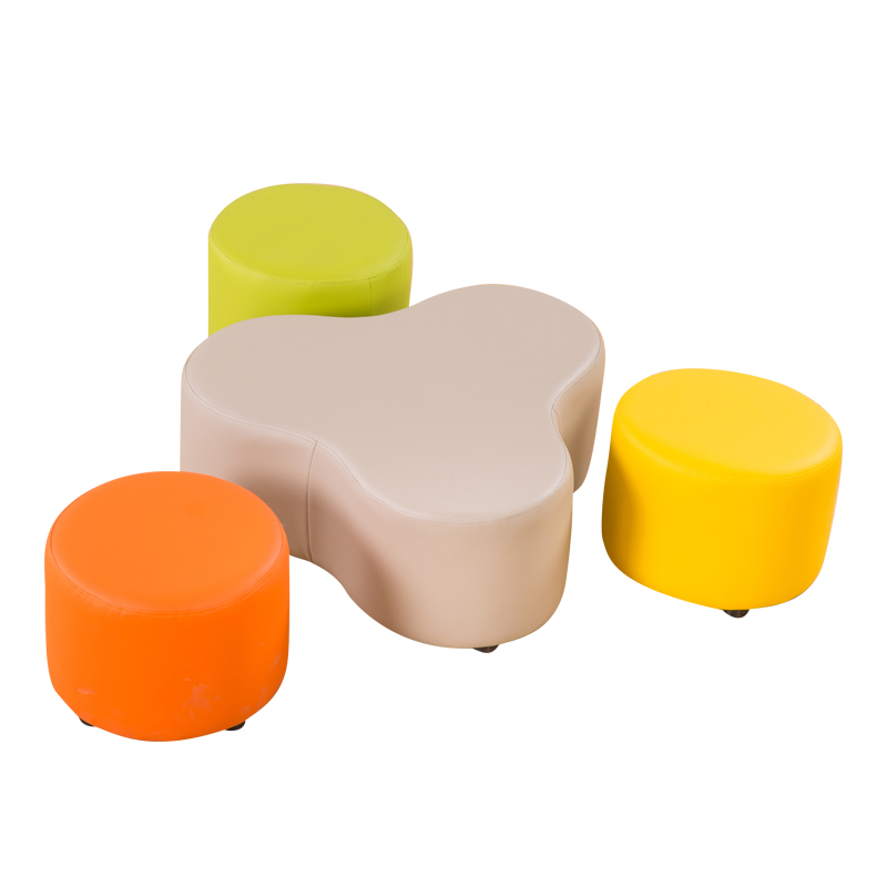 幼儿园大厅早教中心培训班机构家长休息等候区异形创意办公沙发凳