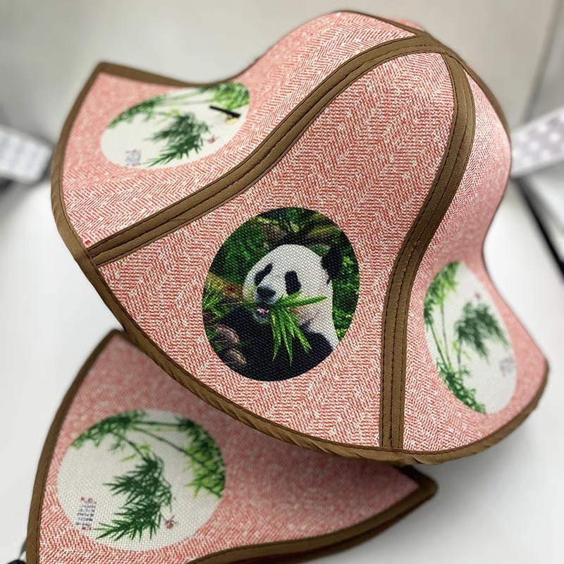可折叠大檐绘画帽圆顶大沿无纺布帽子