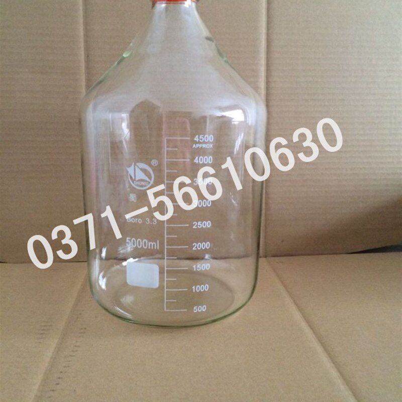 极速【可开票】蓝盖瓶血清瓶试剂瓶 5000ml螺纹口广口试剂瓶