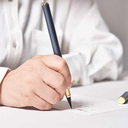 极速狼毫软笔钢笔式毛笔可加墨便携毛笔秀丽笔初学者小楷软头笔抄