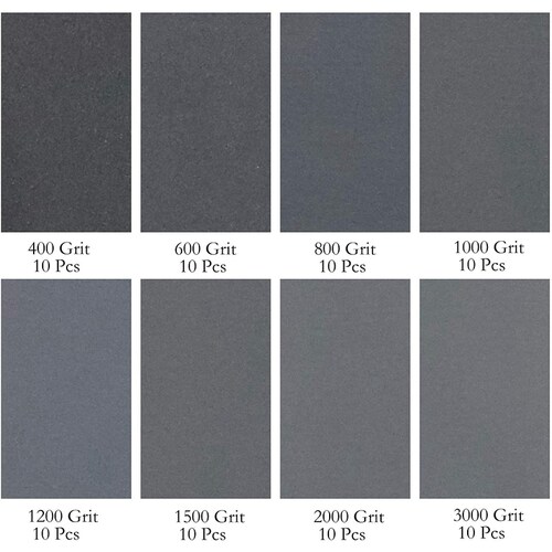 极速80 Pcs Assortment 9X3.6 Inch Silicon Carbide Grit 适用于