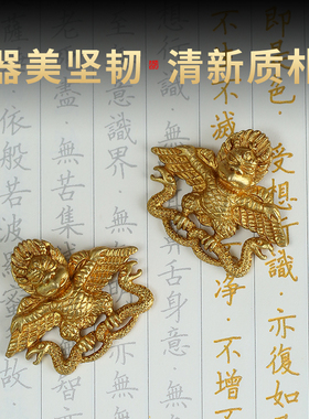藏式黄铜金翅大鹏鸟吊坠男女随身护法项链法器吊坠尼泊尔工艺饰品