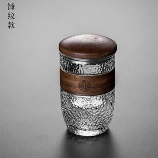 家用办t公室便携茶杯过滤茶水分离杯厂网红玻 泡茶杯耐热加厚日式