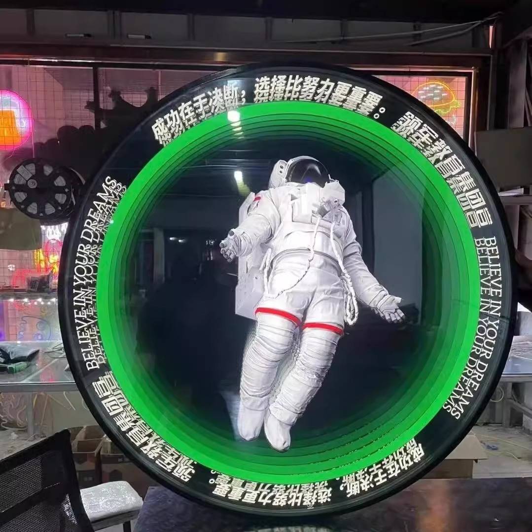 深渊镜千层镜霓虹灯发光字创意灯箱酒吧网红背景广告招牌铆钉其他