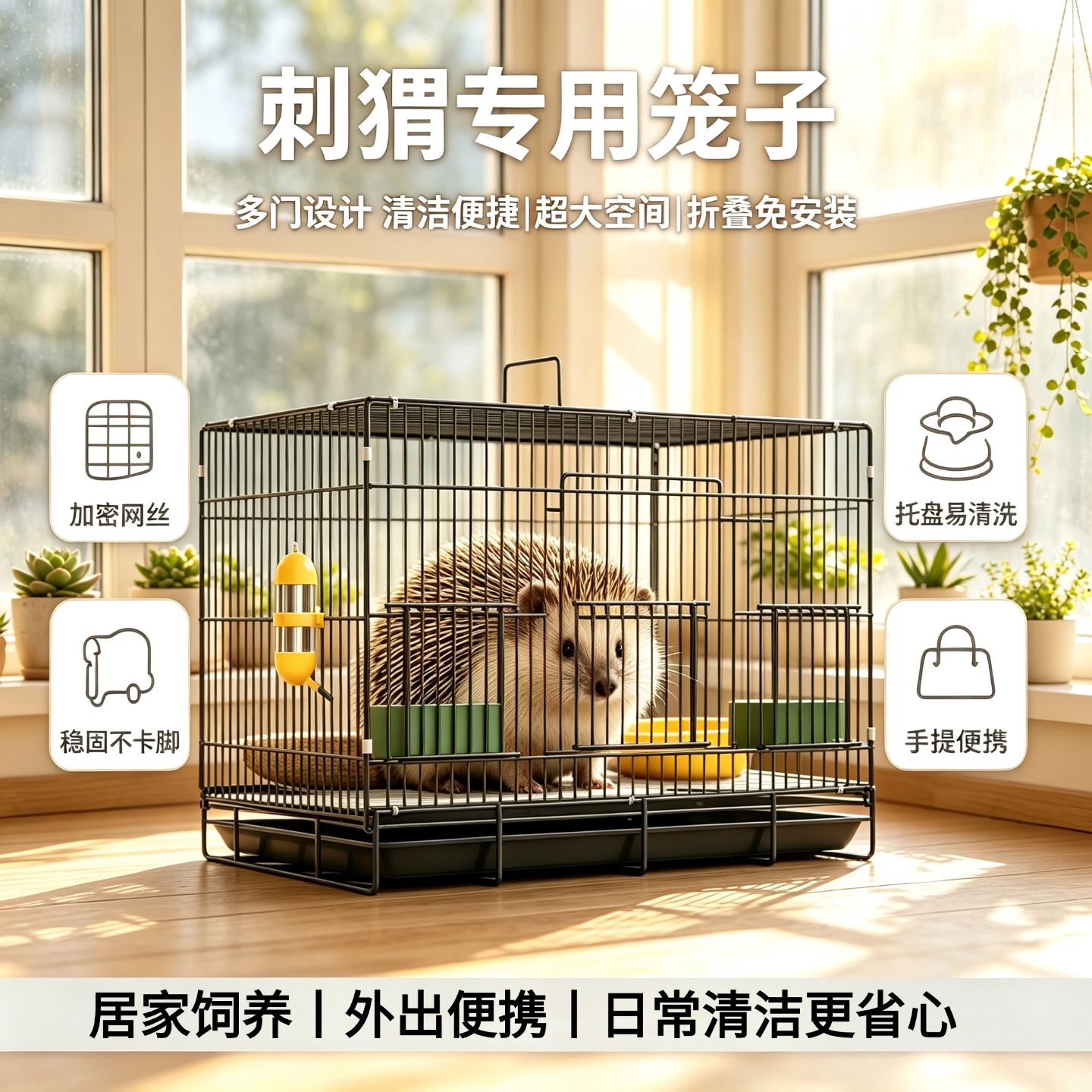 刺猬专用笼子家用室内别墅饲养箱