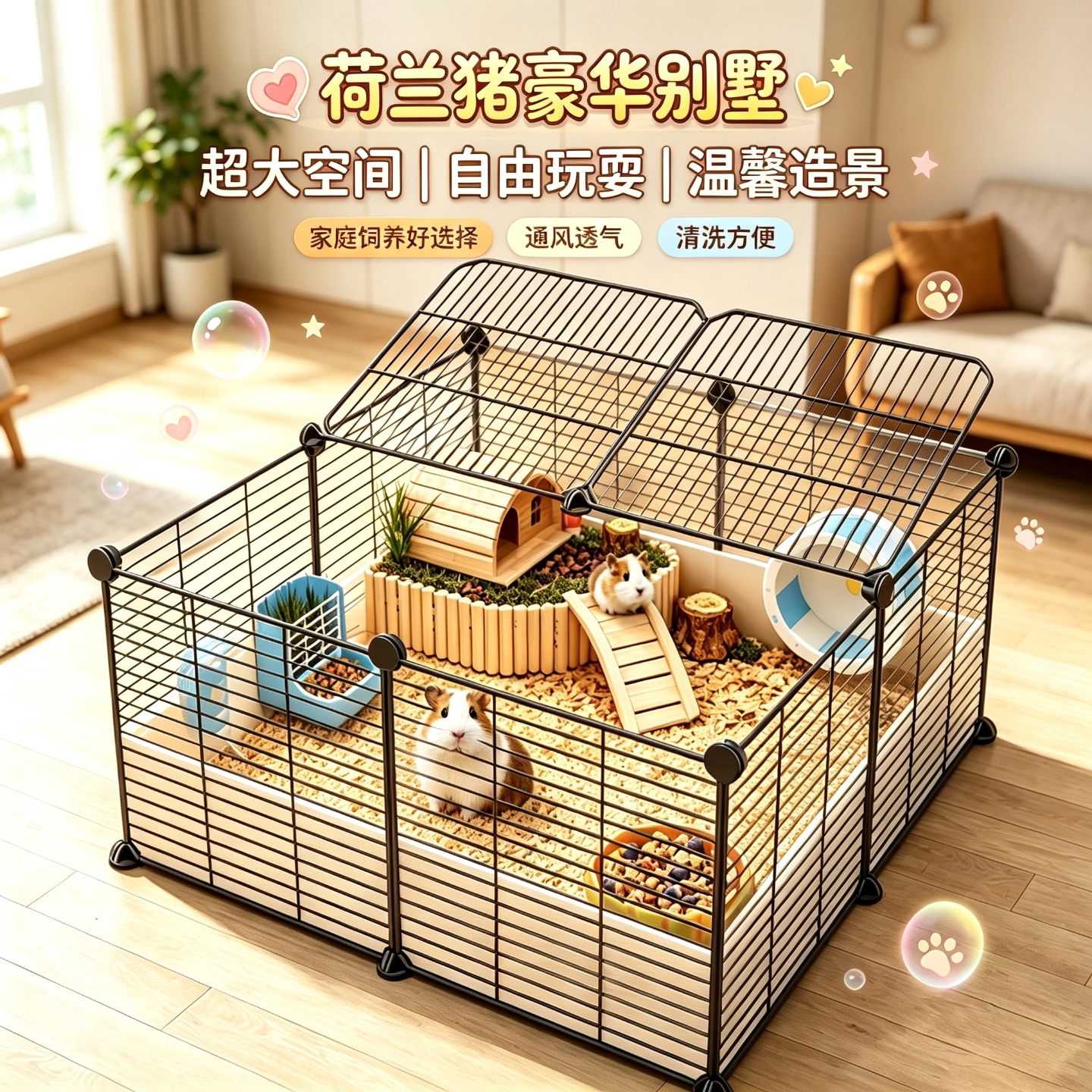 荷兰猪笼子专用豪华超大别墅图片