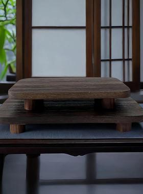 厂家木质底座摆件木质小板凳多肉底座浴室洗漱品肥皂托盘木质底座