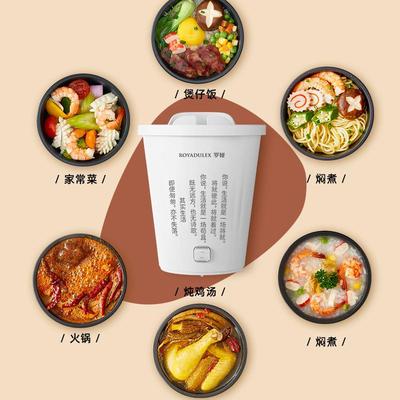 罗娅多功能泡面锅家用单人小电锅宿舍电锅小型速热锅迷你电煮锅