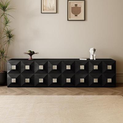 中古风模块组合柜客厅多功能储物柜沙发边柜法式复古床头柜电视柜