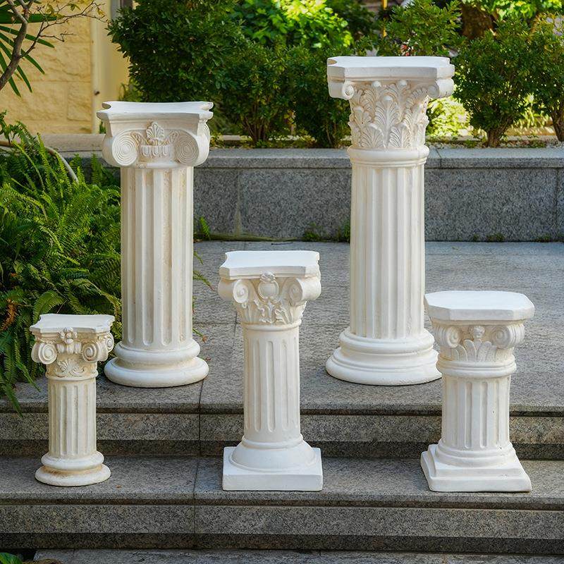 罗马柱装饰摆件欧式花园庭院婚庆展示台布置道具户外花盆花架底座