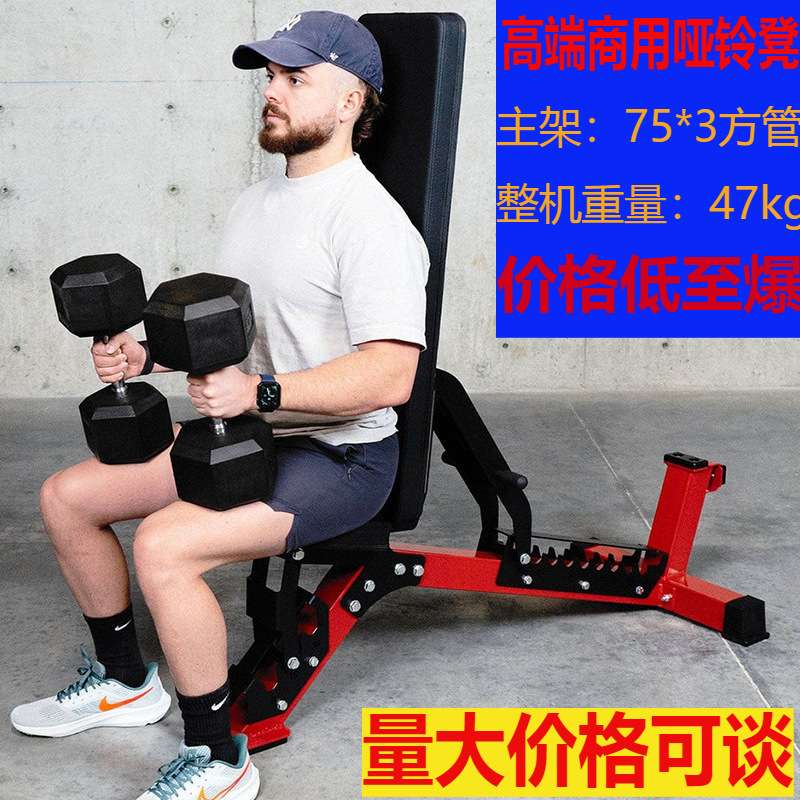 哑铃凳健身椅卧推凳可调节哑铃平凳家用哑铃椅跨境健身器材收纳