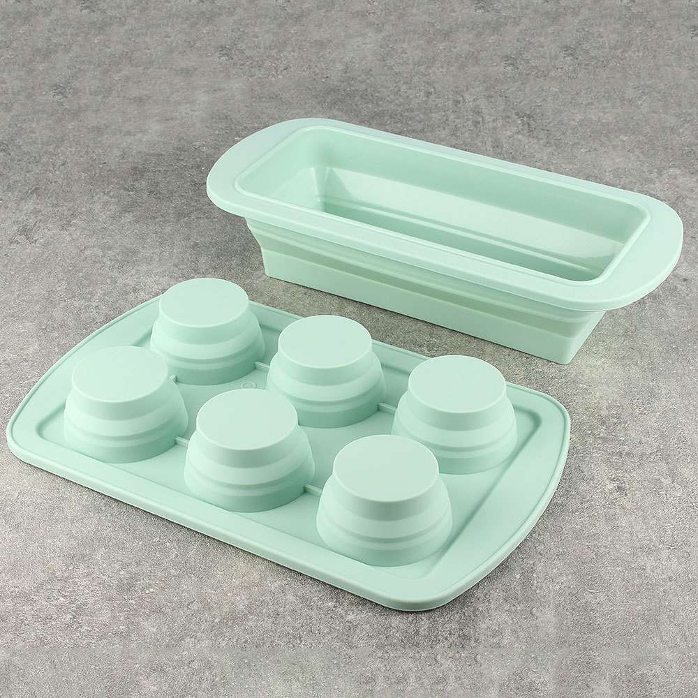 家用烘焙工具硅胶可折叠蛋糕模具烘焙烤盘圆形正方形长方形蛋糕盘