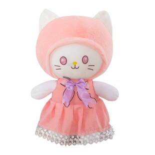 可愛貓小妹毛絨玩具兒童玩偶x陪睡公仔生日禮物貓咪抱枕跨境代發(fā)